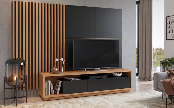Set lemn masiv corpuri suspendate și panouri decorative Livento
