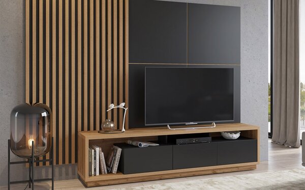 Set lemn masiv corpuri suspendate și panouri decorative Livento
