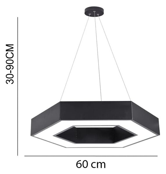 Lustră LED Elara – Neagră
