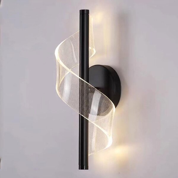 Lampă LED de perete Lucelia – Neagră