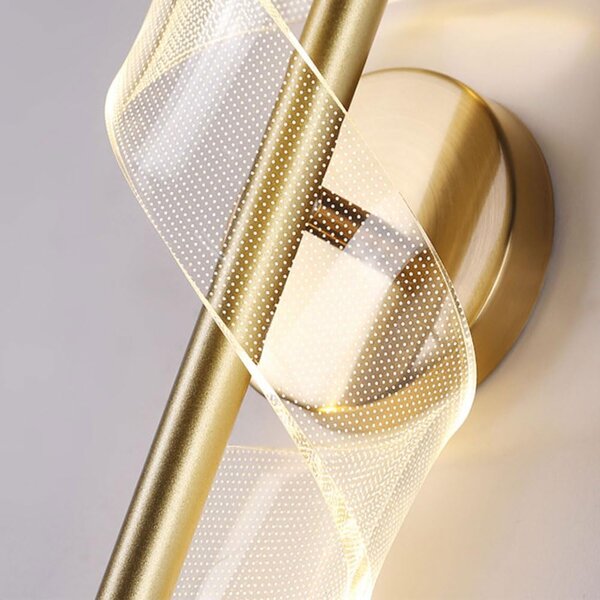 Lampă LED de perete Lucelia – Aurie