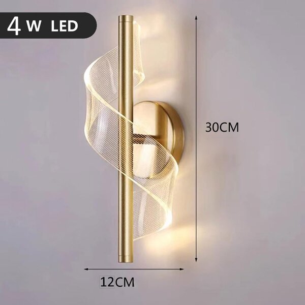 Lampă LED de perete Lucelia – Aurie