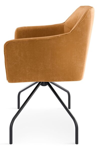 Scaun lemn masiv SILLA cu bază metalică, 62 × 83 × 62 cm