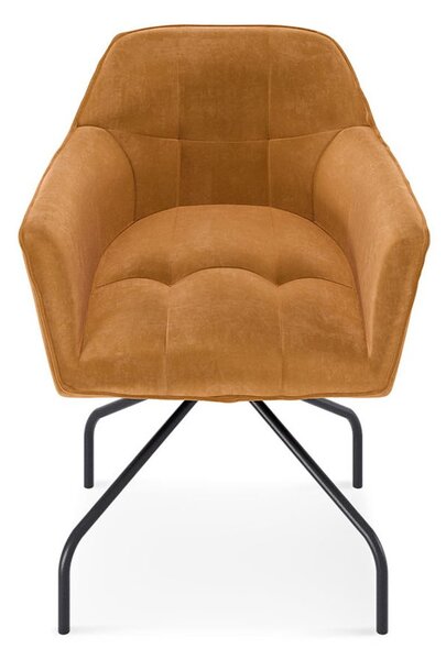 Scaun lemn masiv SILLA cu bază metalică, 62 × 83 × 62 cm