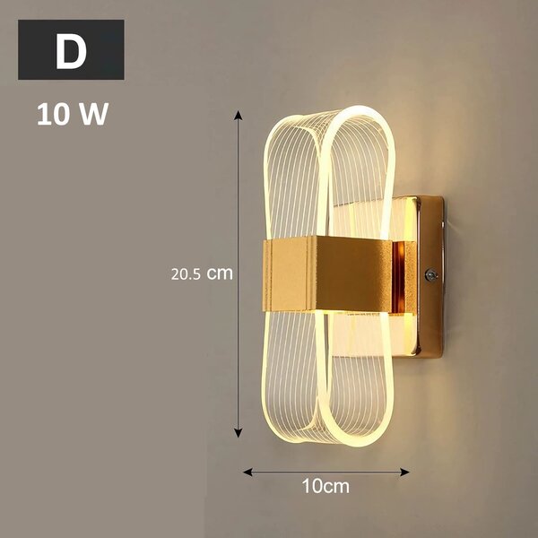 Lampă LED de perete Ornelia – Aurie