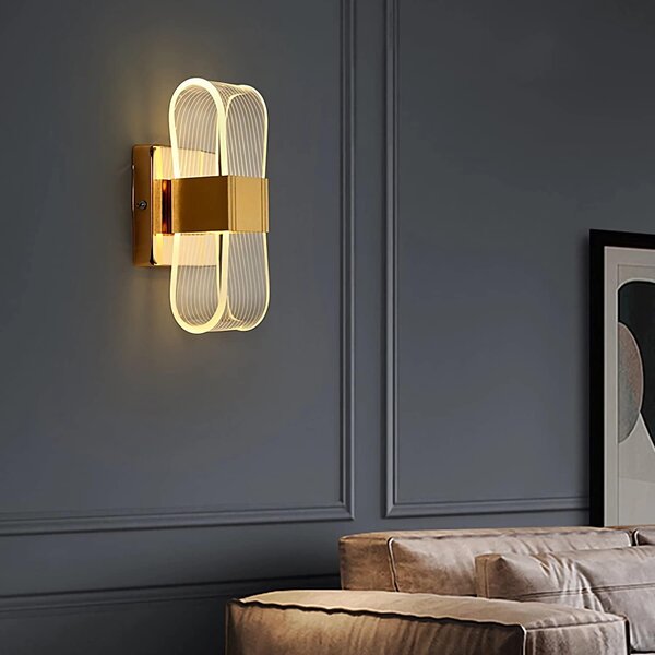Lampă LED de perete Ornelia – Aurie