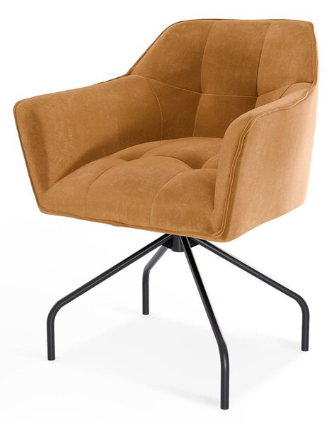 Scaun lemn masiv SILLA cu bază metalică, 62 × 83 × 62 cm