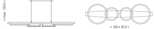 Brilagi - Lustră LED pe cablu PLANK LED/35W/230V 4000K 30x100 cm lemn