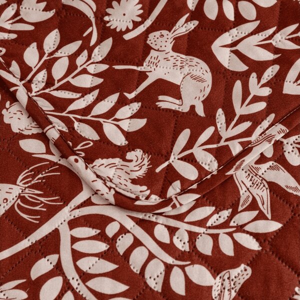 Cuvertura de pat FOREST ANIMALS, maro Dimensiune: 170 x 210 cm