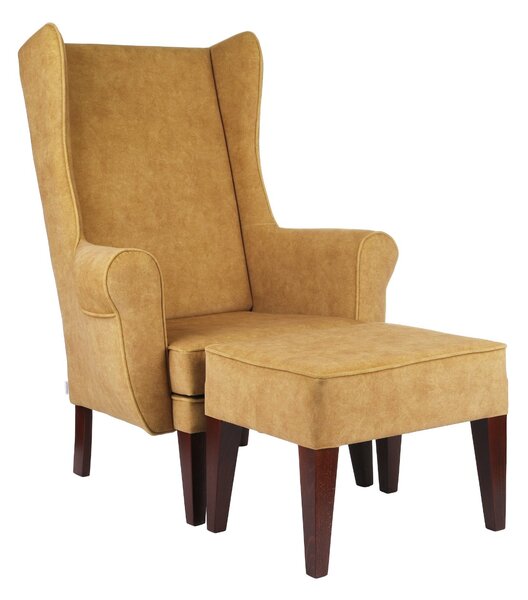 Set: Fotoliu Wingback + Taburet Wingback