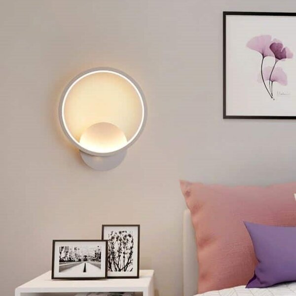 Lampă LED de perete Luna – Albă