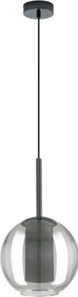 Eglo 97633 - Pendul suspendat pe cablu TINDARI 1xE27/60W/230V negru fumuriu