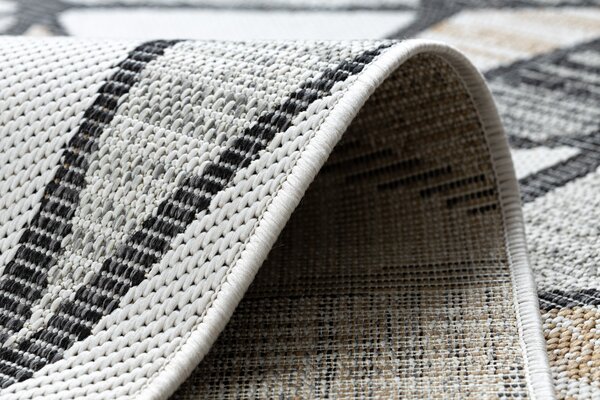 Covor SISAL COOPER Mozaic 22208 ecru / negru