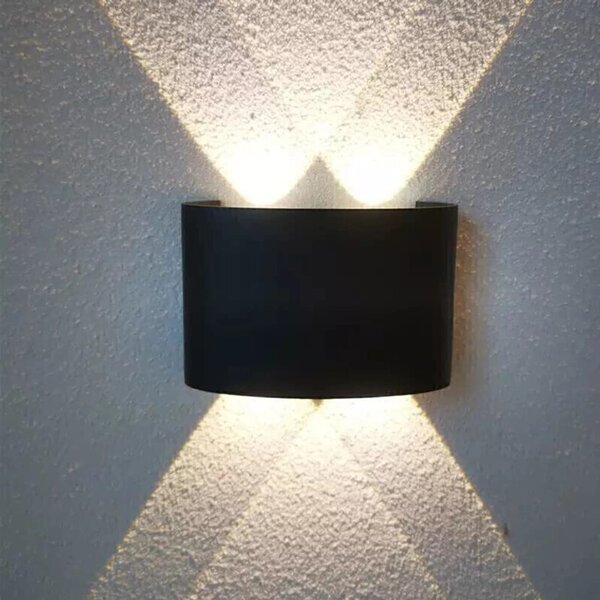 Lampă LED de perete Valen – Neagră, 4 × 1W