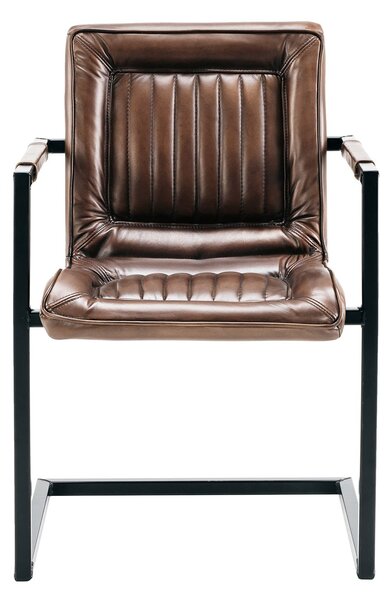 Scaun din piele Nomad Borderstripe DarkBrown