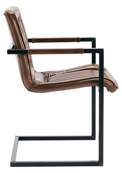 Scaun din piele Nomad Borderstripe DarkBrown
