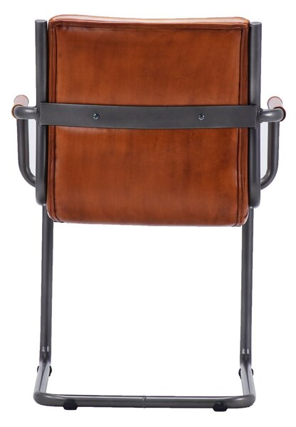 Scaun din piele Nomad slim Borderstripe XLr DarkBrown