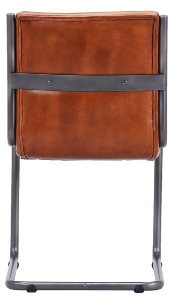 Scaun din piele Nomad slim Borderstripe Sr DarkBrown