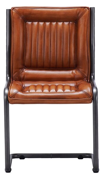 Scaun din piele Nomad slim Borderstripe Sr DarkBrown