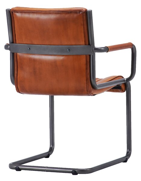 Scaun din piele Nomad slim Borderstripe XLr DarkBrown