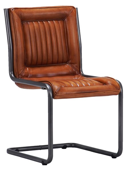 Scaun din piele Nomad slim Borderstripe Sr DarkBrown