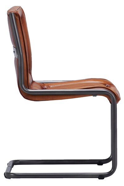 Scaun din piele Nomad slim Borderstripe Sr DarkBrown