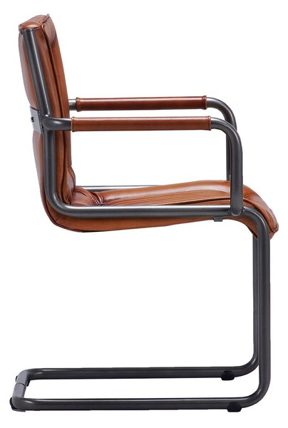 Scaun din piele Nomad slim Borderstripe XLr DarkBrown