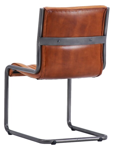 Scaun din piele Nomad slim Borderstripe Sr DarkBrown