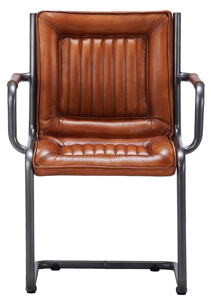 Scaun din piele Nomad slim Borderstripe XLr DarkBrown