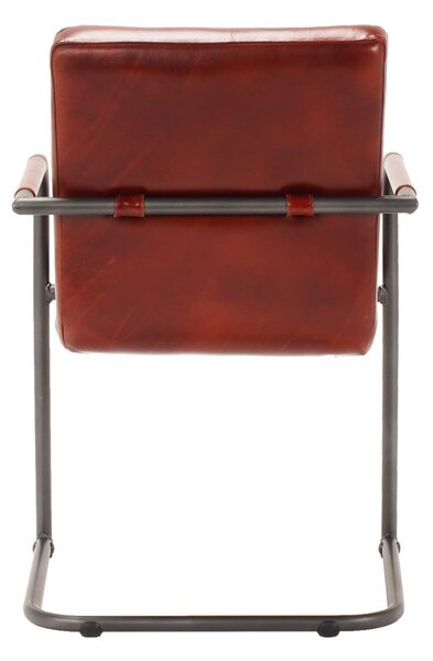 Scaun din piele Nomad plump Borderstripe Lr DarkBrown
