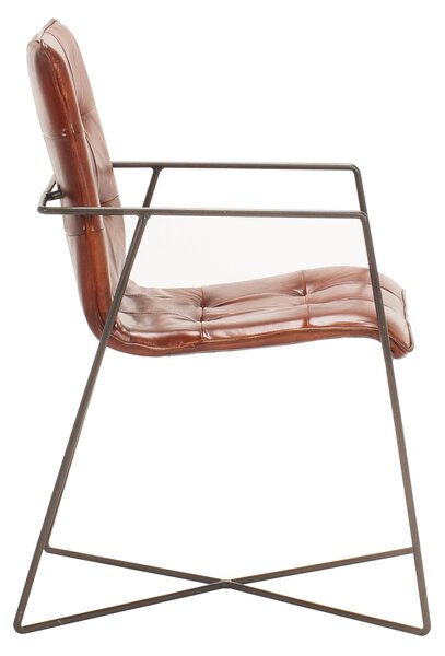 Scaun din piele Nomad Mesh spider DarkBrown