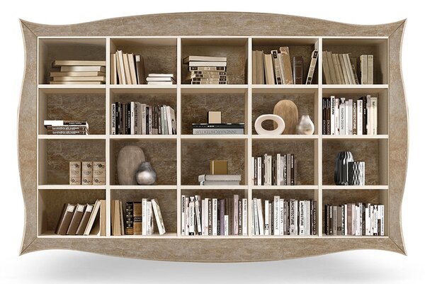 Bibliotecă lemn masiv Liberty, 243 × 56 × 220 cm