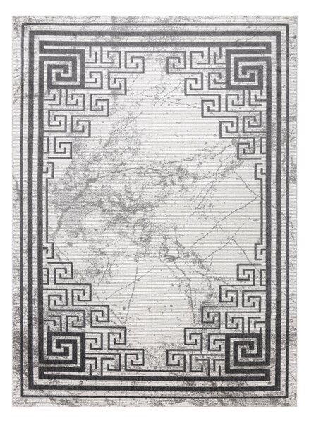 Covor NOBLE modern 1517 65 Cadru, grecesc, marmură - structural două niveluri cremă / gri