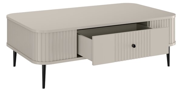 Măsuță de cafea Vesper 103x60 cm cu sertar - casmir / picioare negre