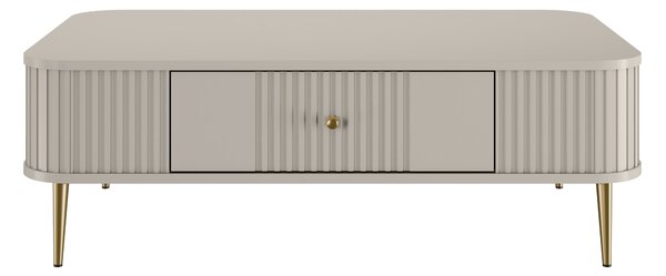 Masă de cafea cu sertar Vesper 103x60 cm - cașmir / picioare aurii