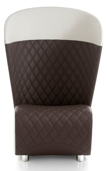 Koccola lemn masiv Top – Fotoliu cu spatar inalt si design geometric