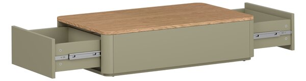 Masă de cafea Amilio 100 cm cu sertare - eucalipt / stejar Baltic Dune