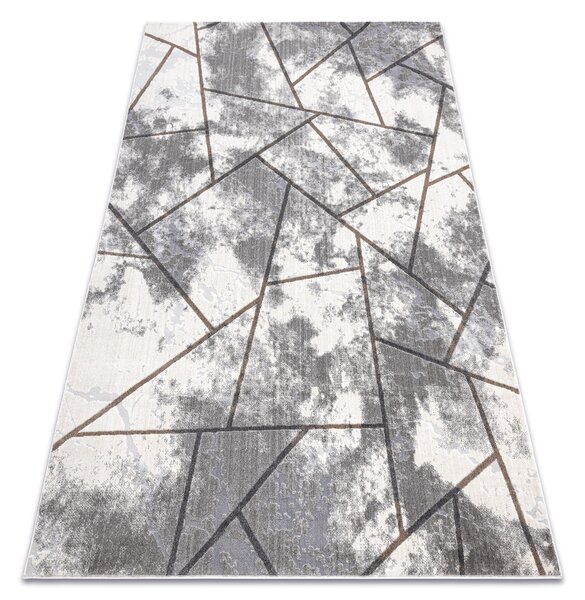 Covor NOBLE modern 1518 67 Vintage, geometriai - structural două niveluri cremă / gri