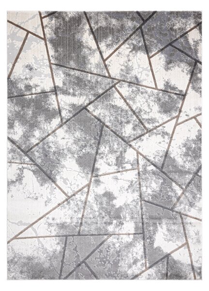 Covor NOBLE modern 1518 67 Vintage, geometriai - structural două niveluri cremă / gri