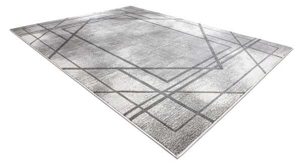 Covor NOBLE modern 1520 45 Vintage, geometriai, linii - structural două niveluri gri