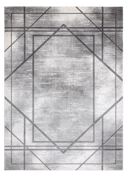 Covor NOBLE modern 1520 45 Vintage, geometriai, linii - structural două niveluri gri