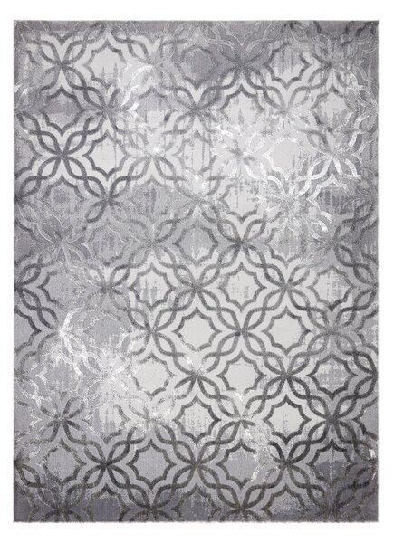 Covor NOBLE modern 1532 45 Vintage, marocani trellis - structural două niveluri gri