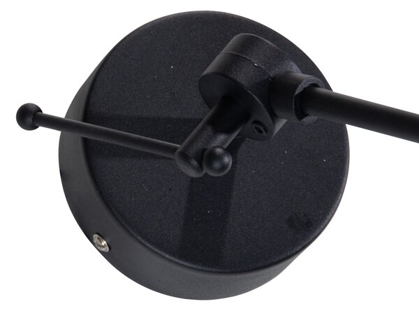 Lampă suspendată neagră cu abajur de catifea gri-maroniu 35cm - Blitz