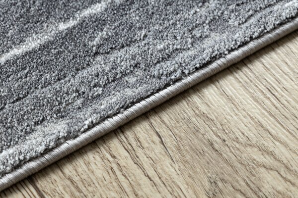Covor NOBLE modern 9732 47 Herringbone vintage - structural pe două nivele de lână gri / beige