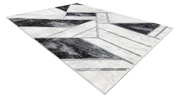 Exclusiv EMERALD covor 81953 glamour, stilat, marmură, geometric negru / argint