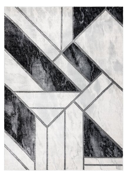 Exclusiv EMERALD covor 81953 glamour, stilat, marmură, geometric negru / argint