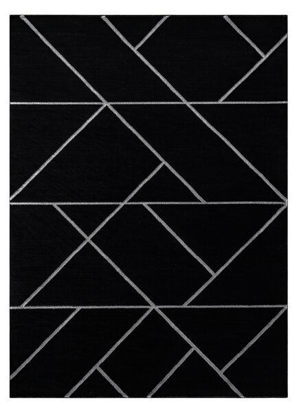 Exclusiv EMERALD covor 7543 glamour, stilat, geometric negru / argint