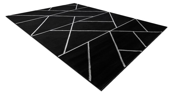 Exclusiv EMERALD covor 7543 glamour, stilat, geometric negru / argint