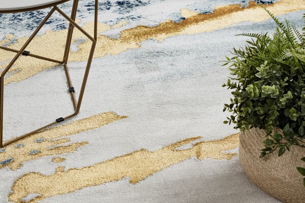 Exclusiv EMERALD covor 1023 glamour, stilat, abstracțiune albastru / aur