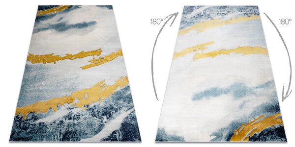 Exclusiv EMERALD covor 1023 glamour, stilat, abstracțiune albastru / aur